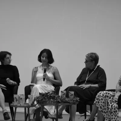 On a panel discussion with three other researchers